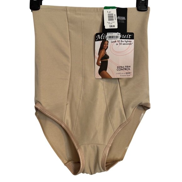 Miracle Suit Extra Control Size Large Nude Hi- Waisted Brief NWT $38 - Picture 1 of 5